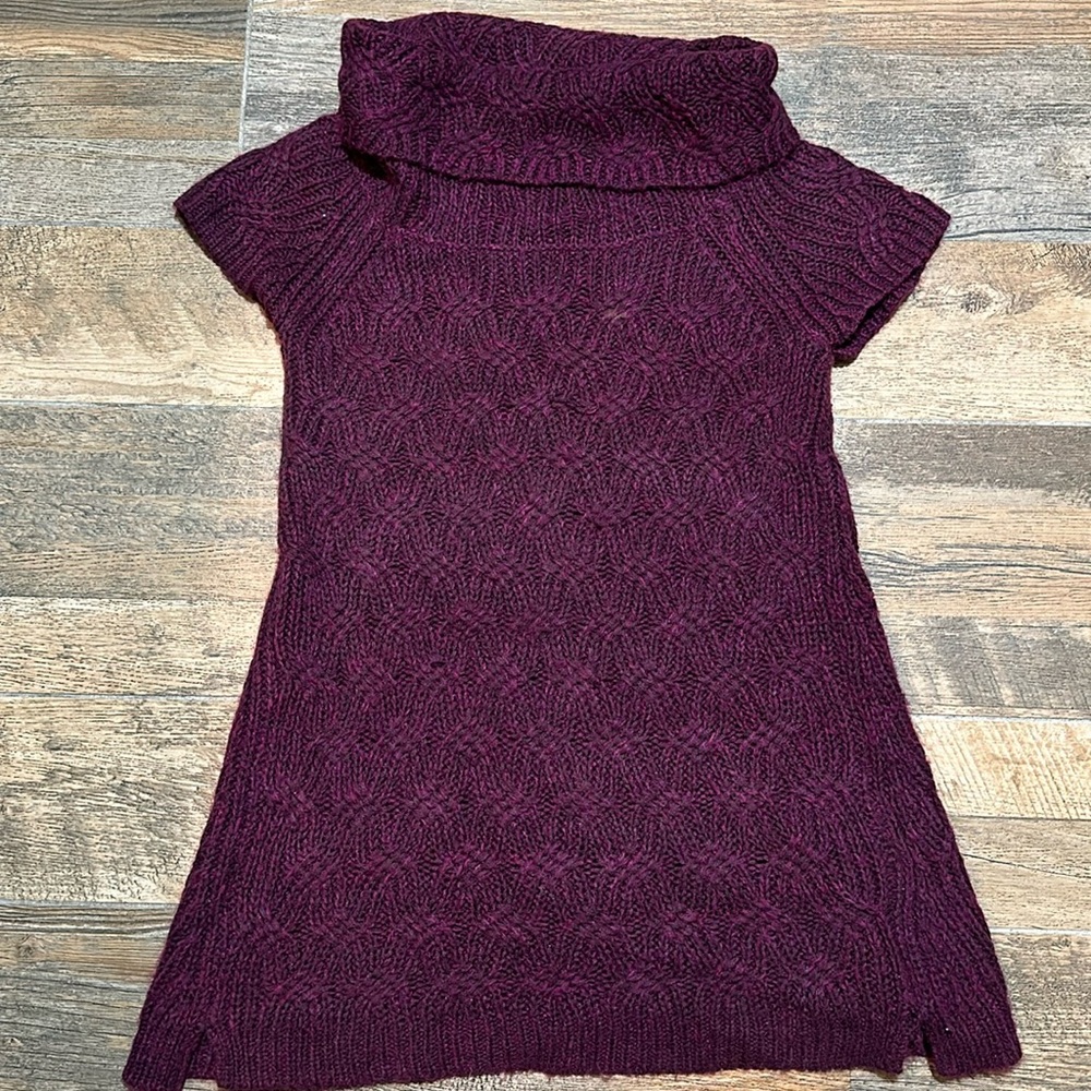 Worthington, Size Large, Plum Sweater Short Sleeve Tunic